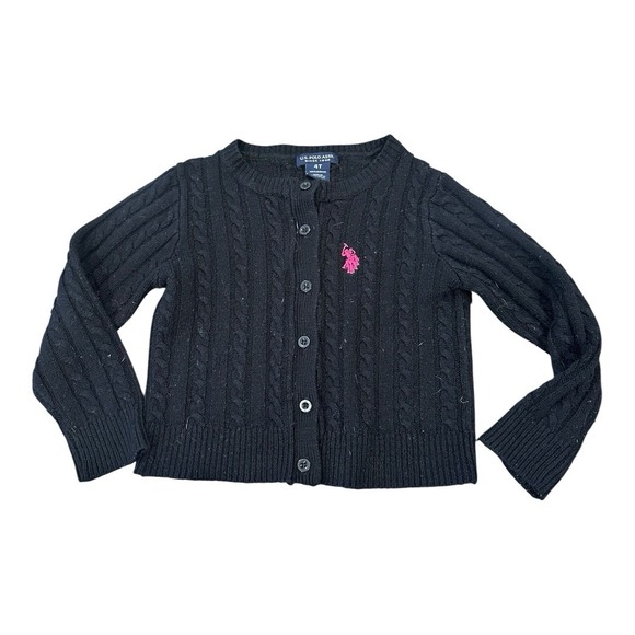 Other - U.S. Polo Assn. 100%‎ Acrylic Girls Black sweater Size 4T